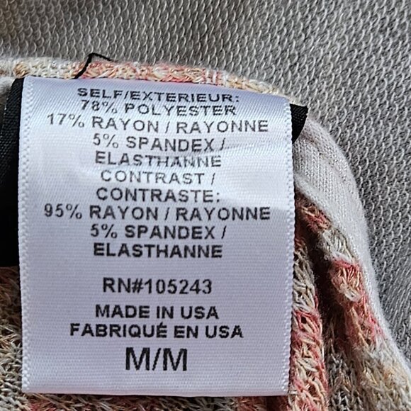 Top Womens M Lot of 2 Bobeau Anthropologie Maronie Multicolor SS Stripes Boho - Picture 14 of 16